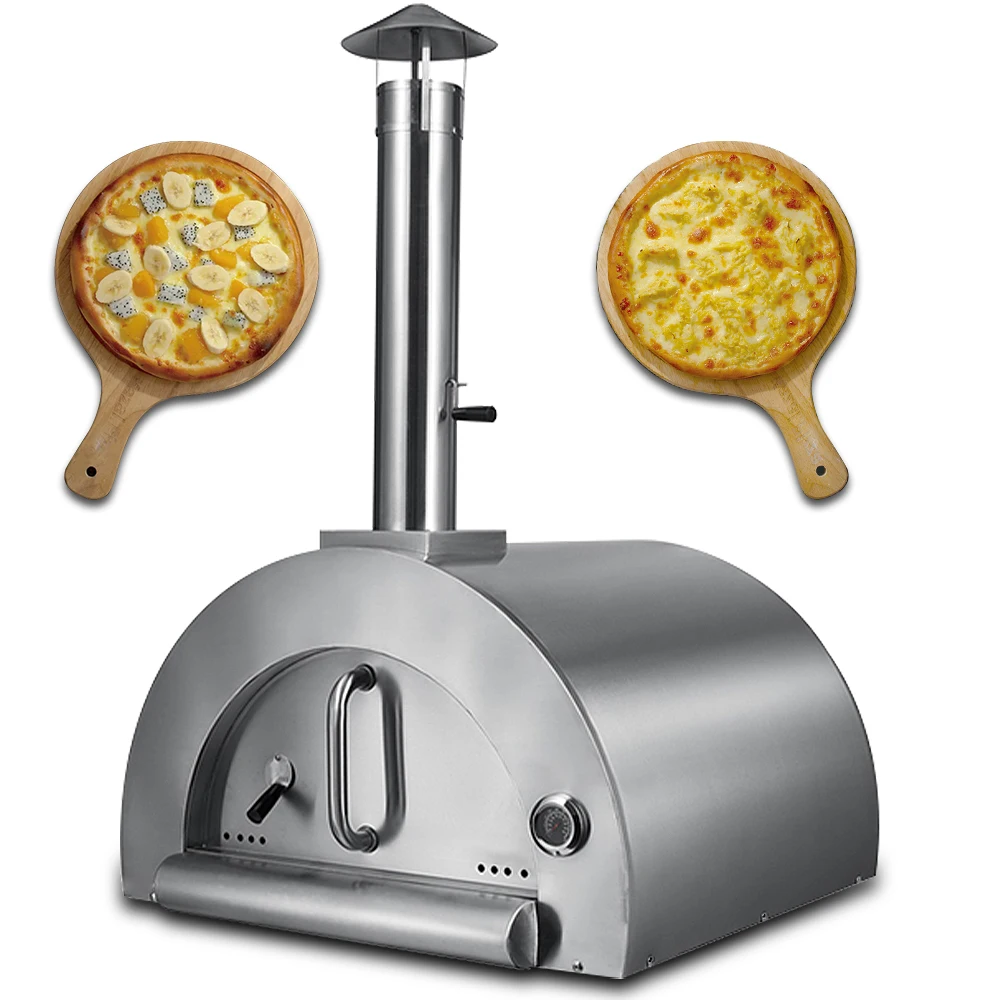 

Eco-Friendly Commercial Wood Fired Pizza Oven Charcoal Outdoor Large Stainless Steel Woodfire Pizza Oven in Garden Restaurant