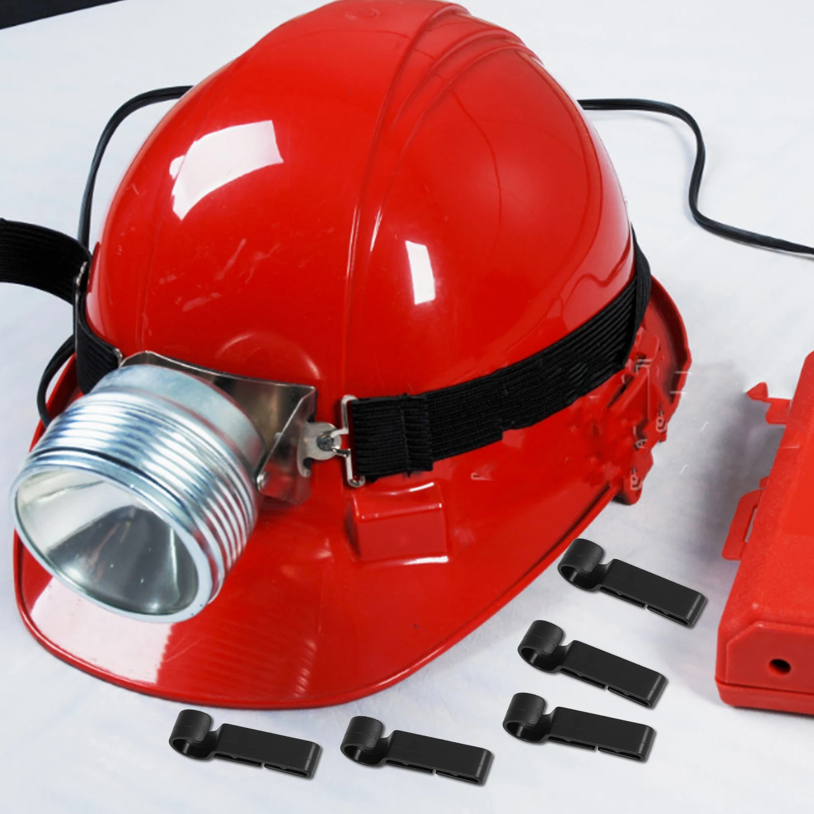 

30Pcs Headlight Hook Set for Helmets Durable Plastic Construction Site Use Easy Installation No Adhesives Hooks