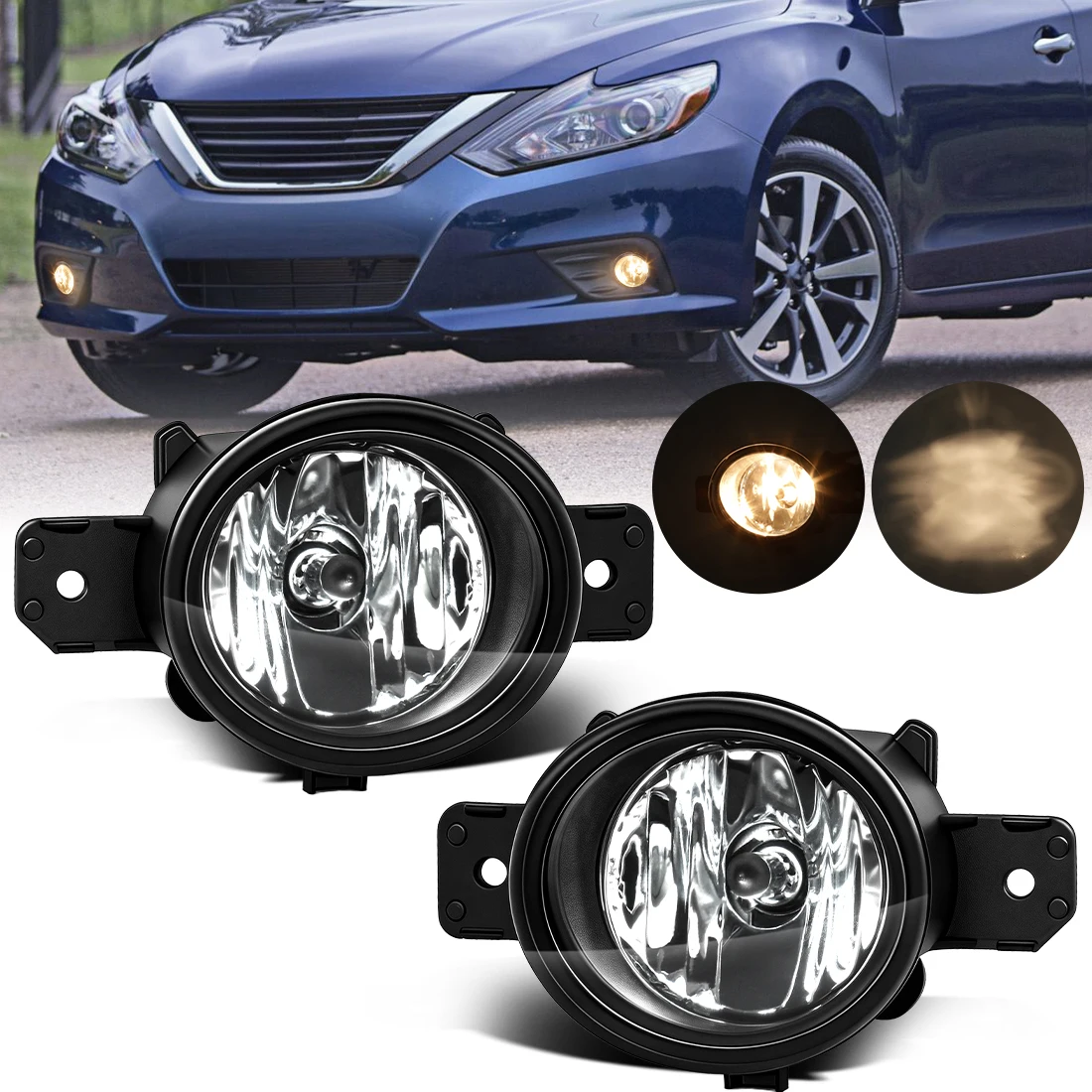 

For Nissan X-Trail Altima Sylphy Almera QASHQAI March Pathfinder Fog Lamp Assembly Daytime Running Light DRL Car Accessories 12V