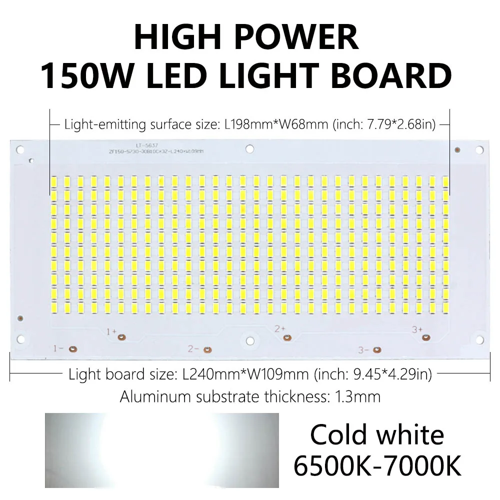 50W 100W 150W 200W SMD5730 LED Chip Lamp Beads High Power LED Floodlight DC30-34V For Indoor Outdoor DIY PCB Kit