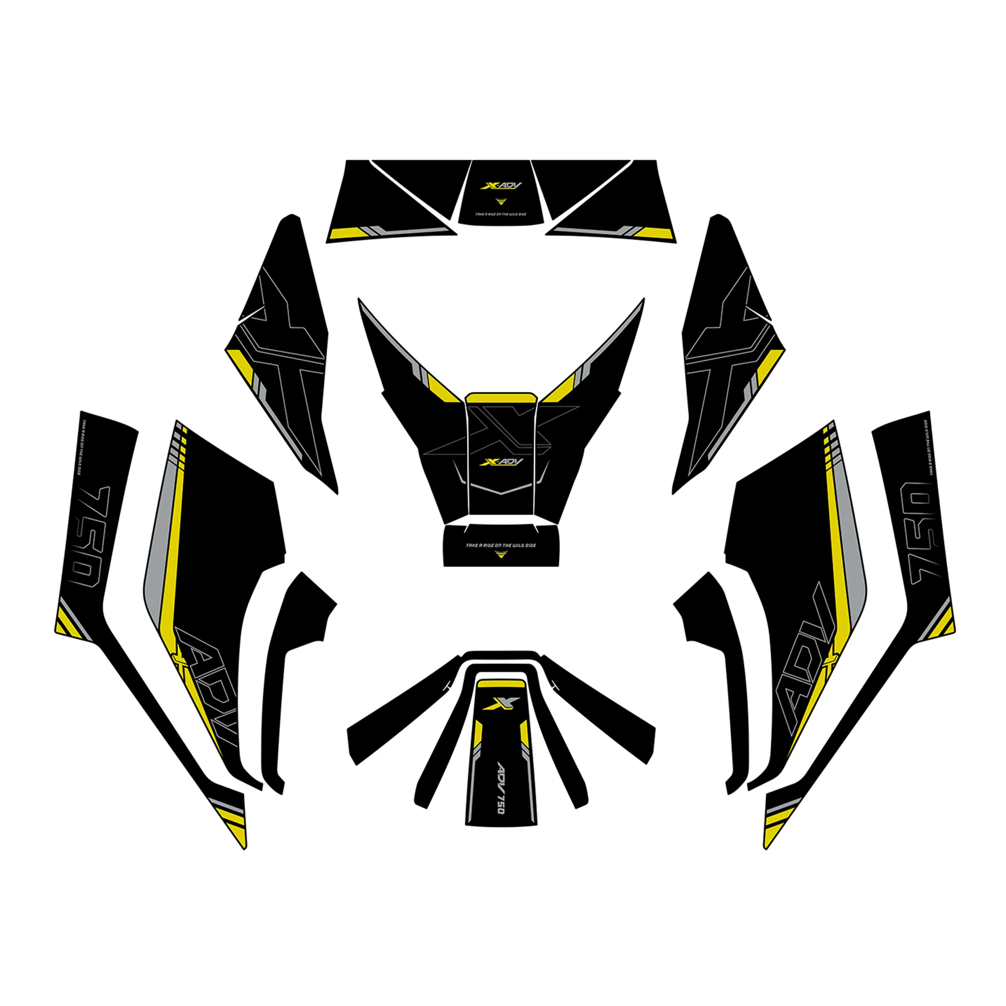 Motorcycle Anti Slip Tank Pad Compatible with HONDA XADV750 Fuel Tank Protective Sticker Resistant Modification Accessories 2