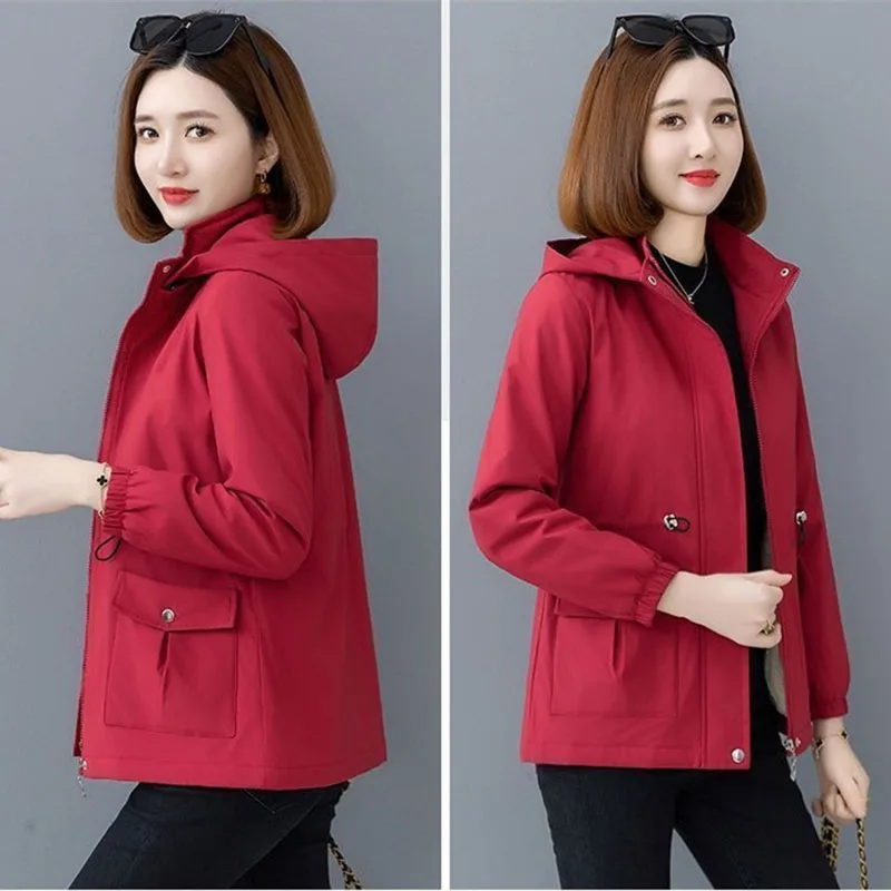Abrigo cortavientos de terciopelo para mujer, chaqueta nueva larga de otoño e invierno, prendas de vestir de alta calidad, prendas de vestir con capucha para madre, Top para mujer 2025