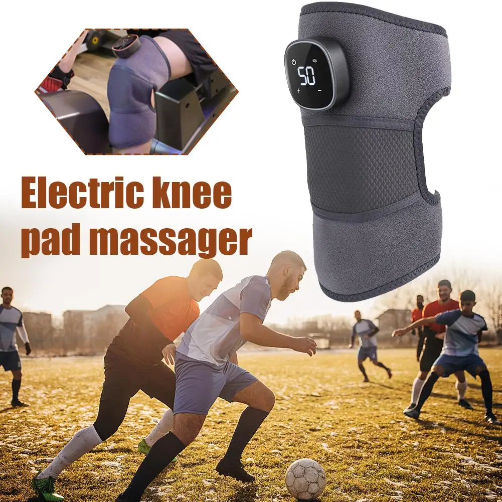 

Electric Kneepad Massage Instrument LCD Digital Display Self-heating Physiotherapy Wireless Graphene Joint Vibration Instru Z5N6