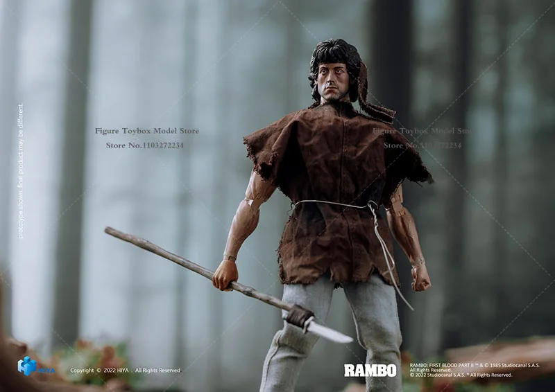 Exquisite Super-Serie 1/12 Hiya harten Kerl Rambo bewegliche Action figur Mini-Waffe Modell 6 