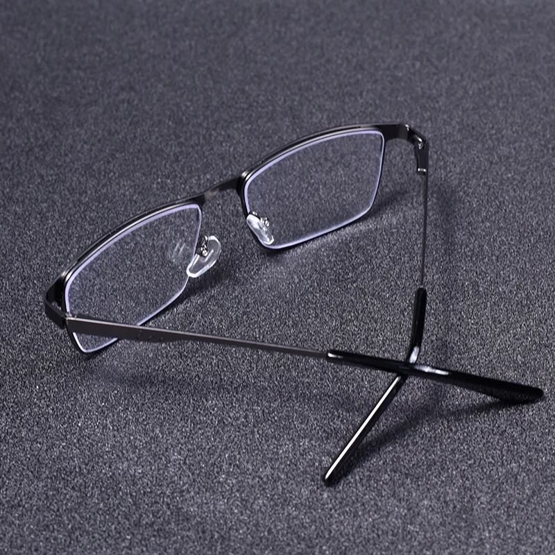 Anti-Blaulicht-Lesebrille für Männer, Metall, großer Rahmen, Leser, Lupe, Presbyopie-Linse, Brillen, Dioptrien + 0,75 + 125 + 175 + 4,0 – Detail 14