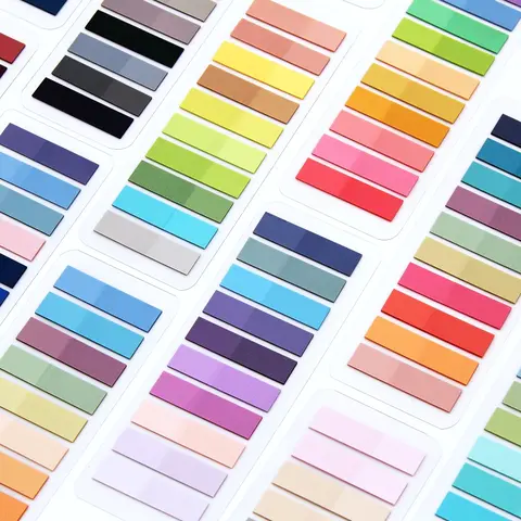 2400S Transparenta Färgglada Index Kreativa Memo-block Kontorsskolbrevpapper Självhäftande Klistermärken Självhäftande Anteckningsblock 6 best sales indexklistermärken - №1