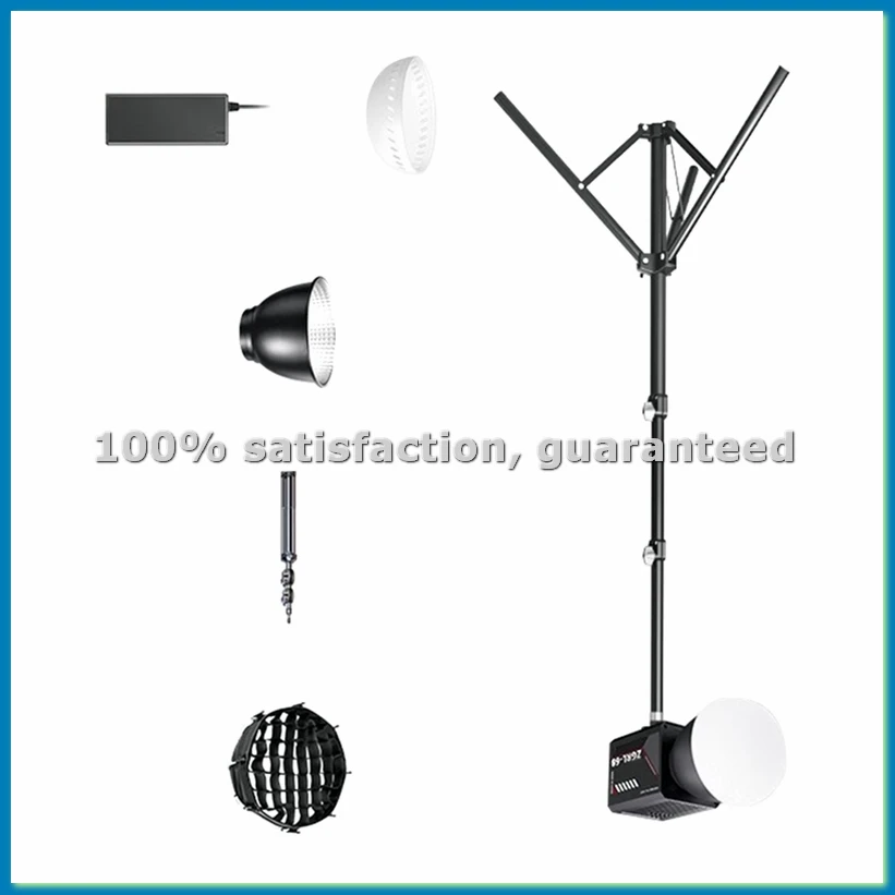 60W Pro LED Video Light Photographic Studio Light 2800K-6500K 8000mAh with Mini Softbox for Video Livestreaming EU Plug-A32R