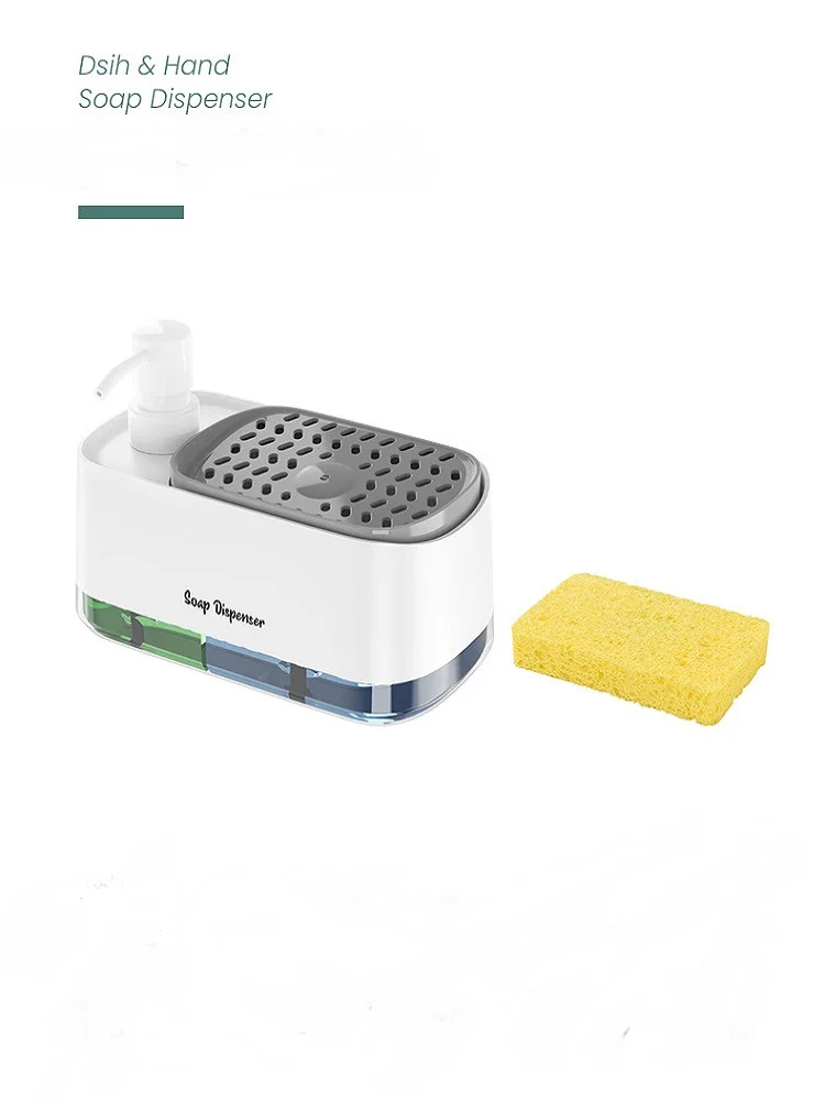 Dispensador Y Jabon Cocina Porta Jabon Con Esponja Y Paño | Meses sin interés