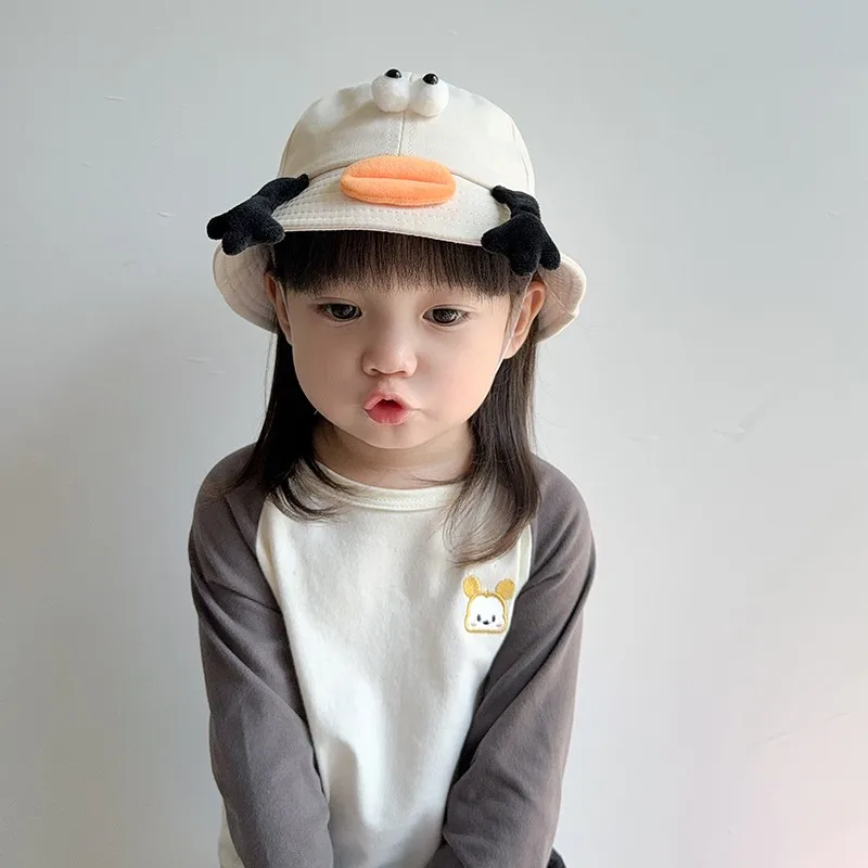 

Boy Girl Cartoon Fisherman's Hat Cute Children Bucket Hats Fashion Baby Basin Caps Outdoor Kids Sunscreen Cap Toddler Casual Cap