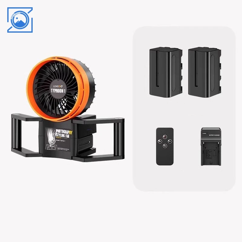 

LENSGO TYPHOON 1 Вентилятор для укладки фотографий мощностью 50 Вт с 10 настройками скорости и беспроводным пультом дистанционного управления 10 м
