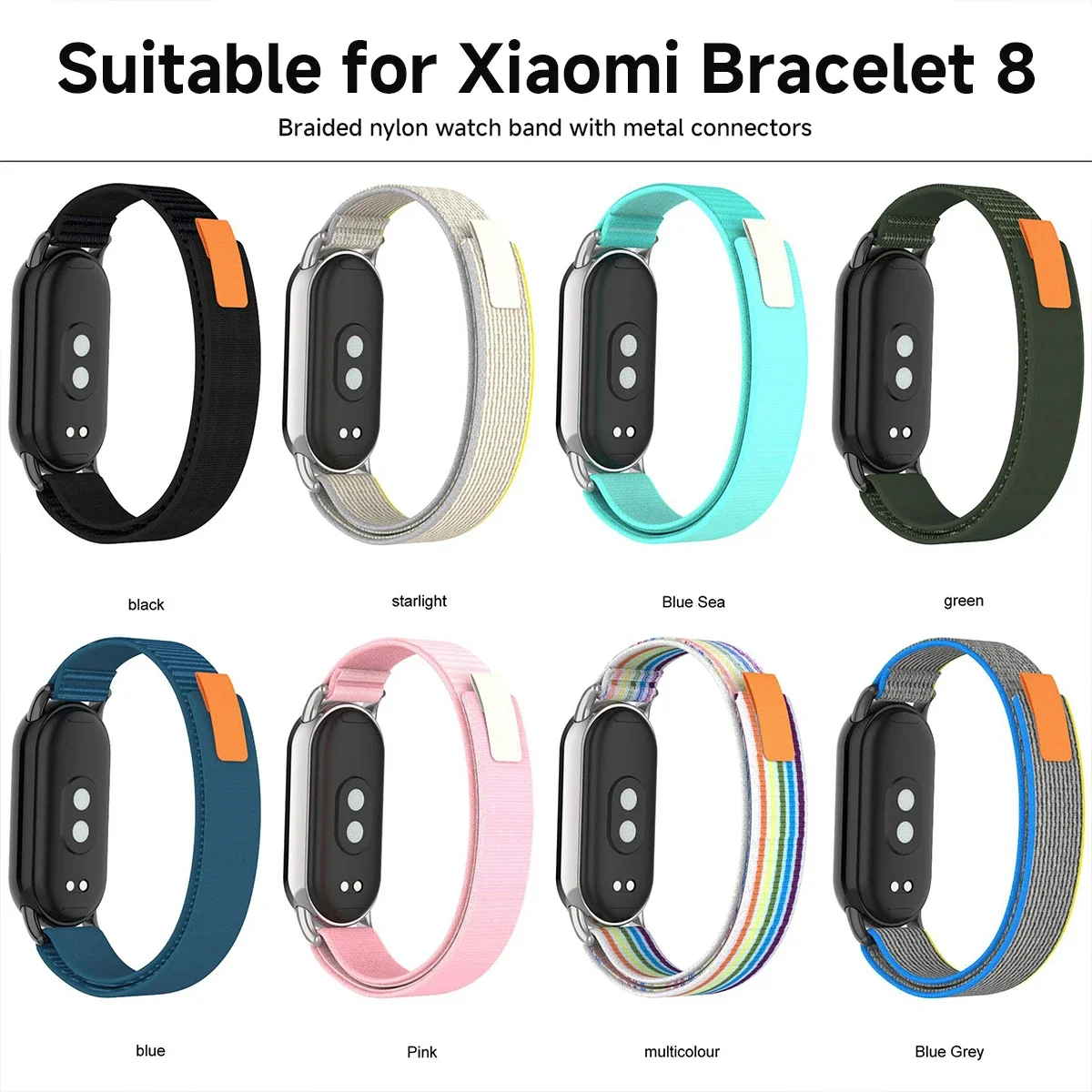 Elastic Nylon Strap Band for Xiaomi Mi 9 8 Band Sport  Adjustable Bracelet Strap Correa for Xiaomi Mi Band 9 8 Smart Accessories