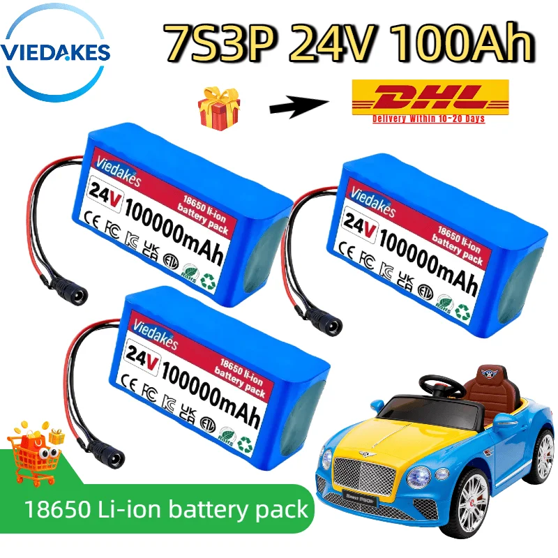 

Hot Trend 7S3P 24V 100Ah Rechargeable Battery,Long Service Life & Safe Design,Power Source for UPS/ Electric Scooters/ RV Camper