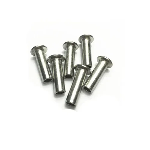 50PCS M2.5 304 Stainless Steel Flat Head Rivet Semi-hollow Rivets 4mm-16mm length screws screw