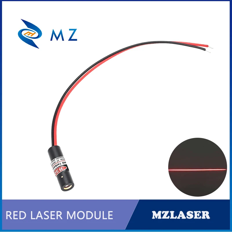 Compact Red Line Laser Diode Module 635nm D10mm 50mW 100mW 3V High-Accuracy Industrial Grade Line Laser for Woodworking Parts