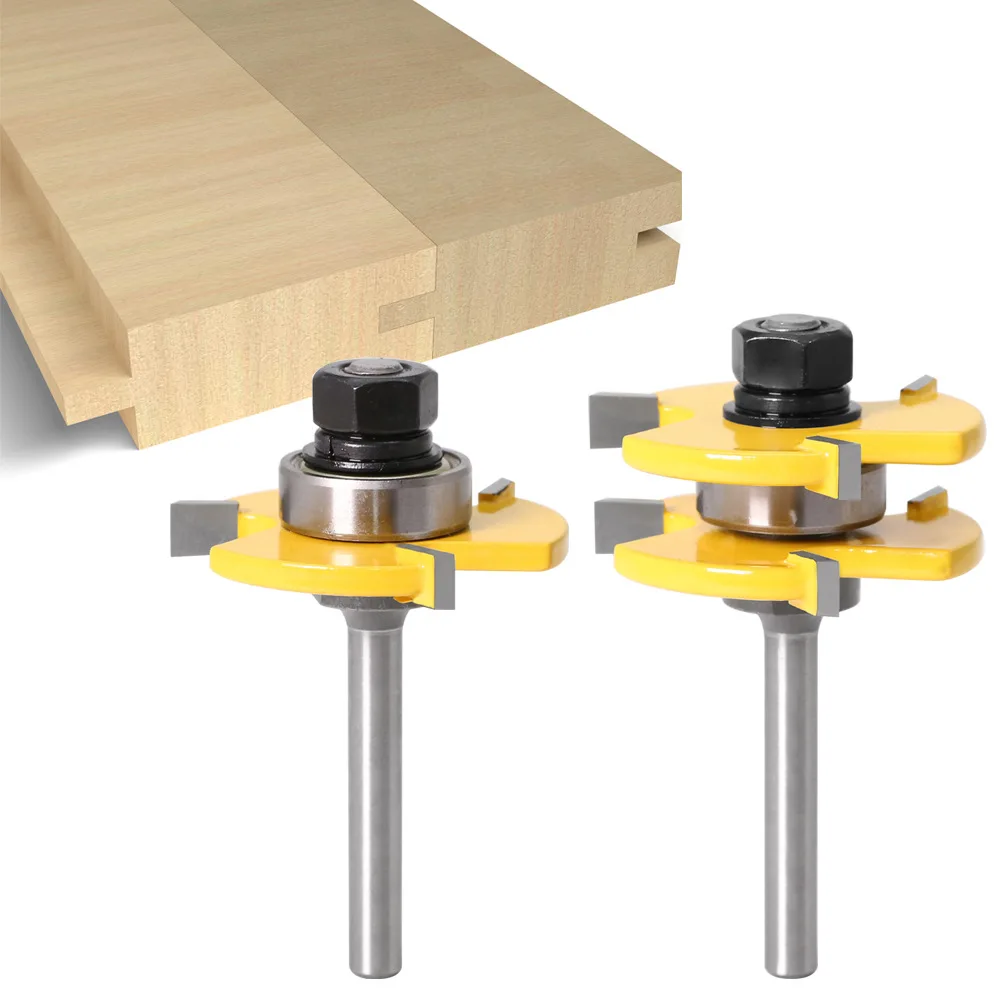 Wood Floor Tenon Joint Router Bit 6 8 12 1/4