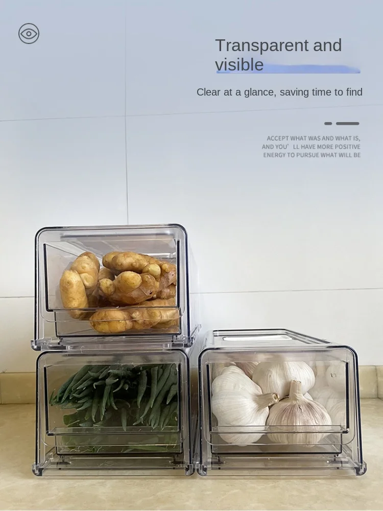 Head Ginger Garlic Ginger Storage Drawer Ginger and Garlic Storage Box Potato Onion Fruit and Vegetable Preservation