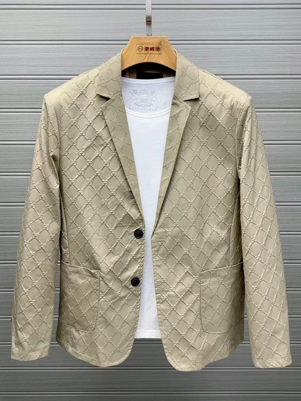 

High Quali Casual Men's Suit Jaet Spring Autumn New Sle Faionable Versatile Premium Cool Busin Stand Fit