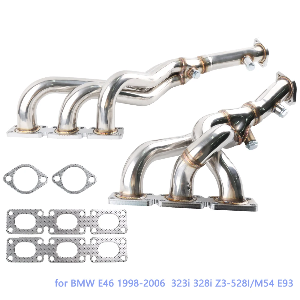 Stainless Steel Exhaust Manifold Header for BMW E46 1998-2006 323i 328i Z3-528I/M54 E93 e94