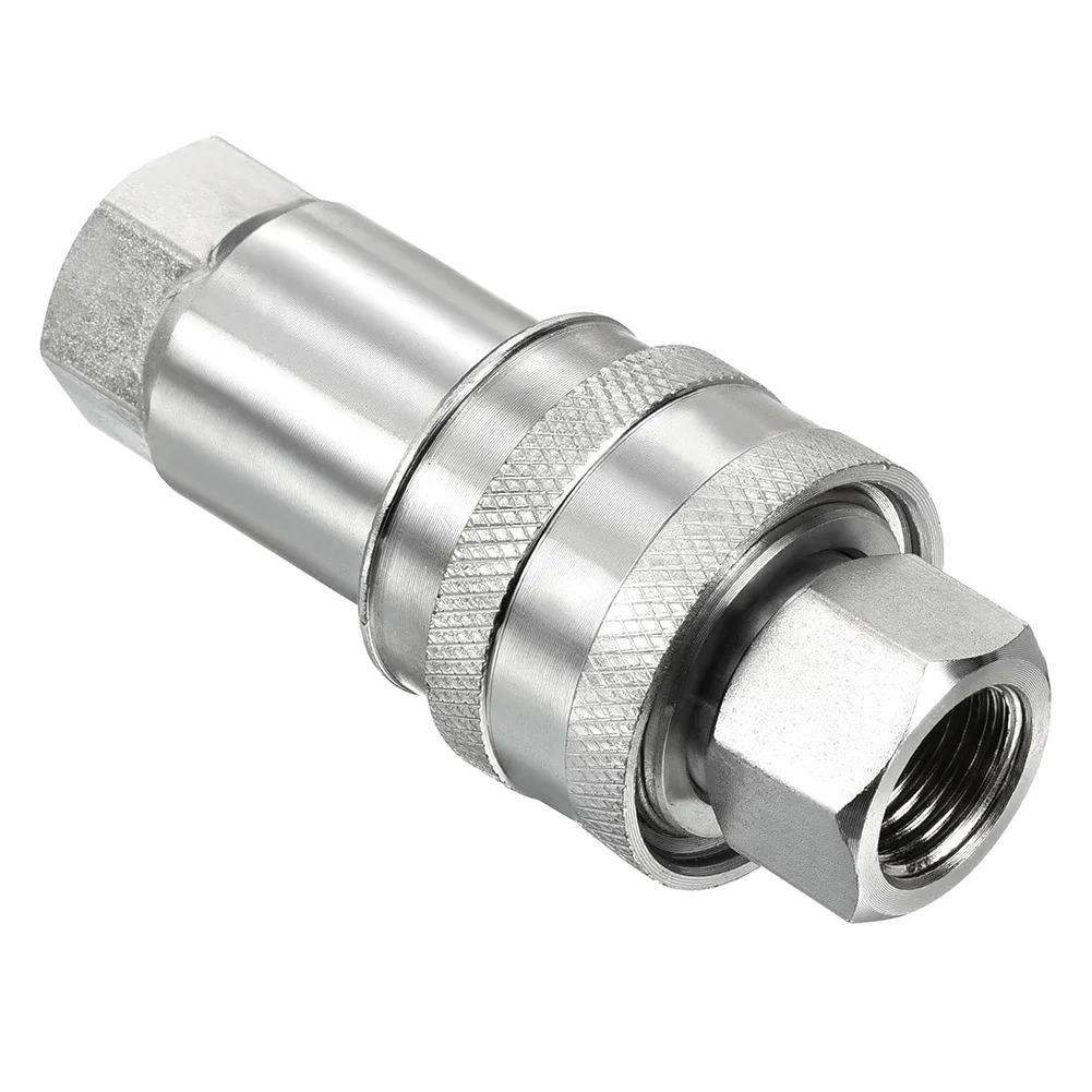 1 Juego de acoplador de conexión rápida hidráulica M16x1,5mm conector rápido de instalación de tubería de hilo femenino para equipos de construcción
