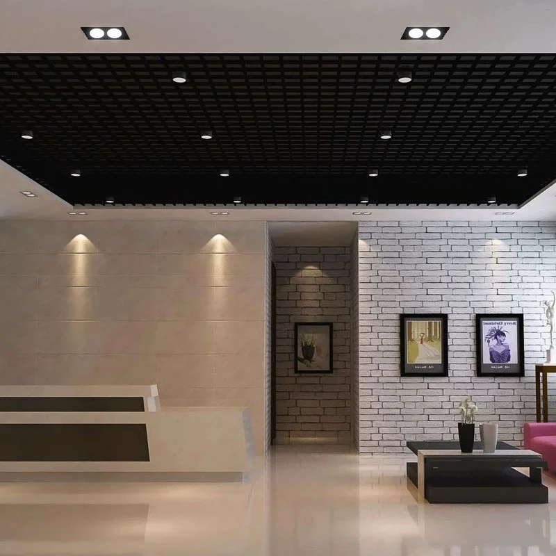 4-رئيس COB LED الأضواء السوبر مشرق راحة مربع عكس الضوء النازل لتزيين السقف AC85-265v 30 واط 40 واط 10 واط #4