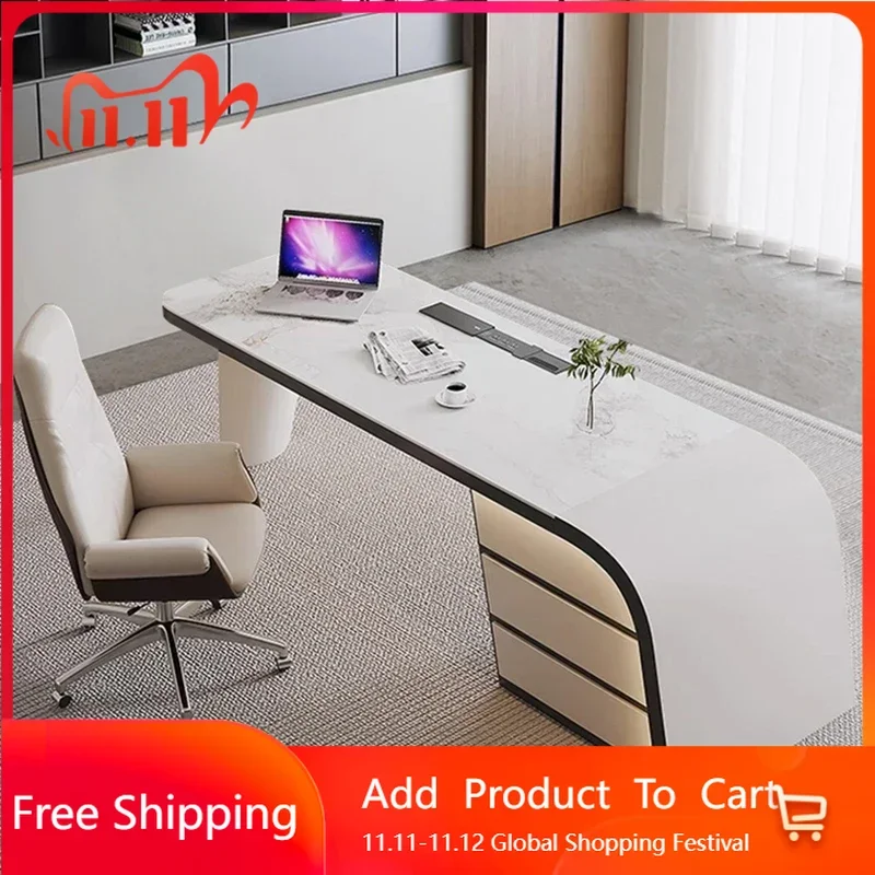 

Luxury Office Desk Table Work Auxiliary Gaming Executive Standing Modern Reception Office Desk Designer Ufficio Hotel Furniture