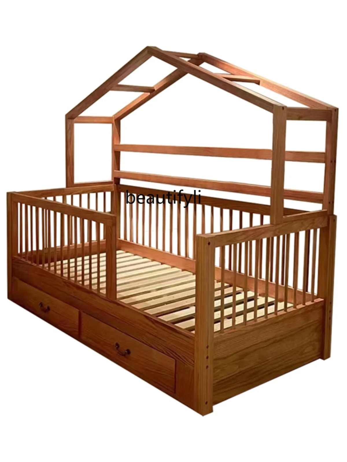 

Solid Wood Boys and Girls Single Combination Storage Half Height Tree House Bed Bed Separation Artifact Bedroom Bed