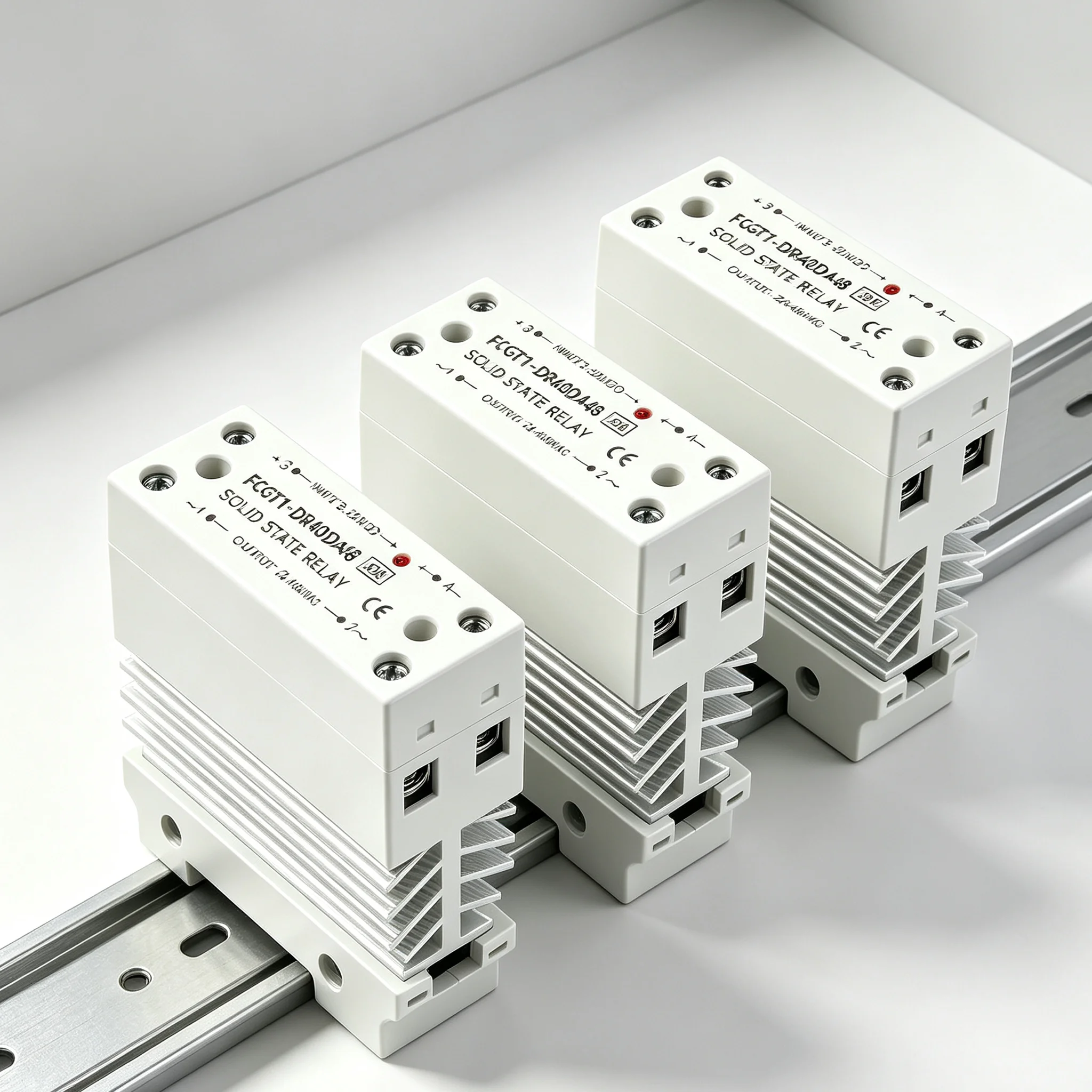 Slim Relay SSR Solid State Relay Single Phase Din Rail Mounted With Heat Sink 10A 25A 40A 50A 60A 80A Industrial Relay