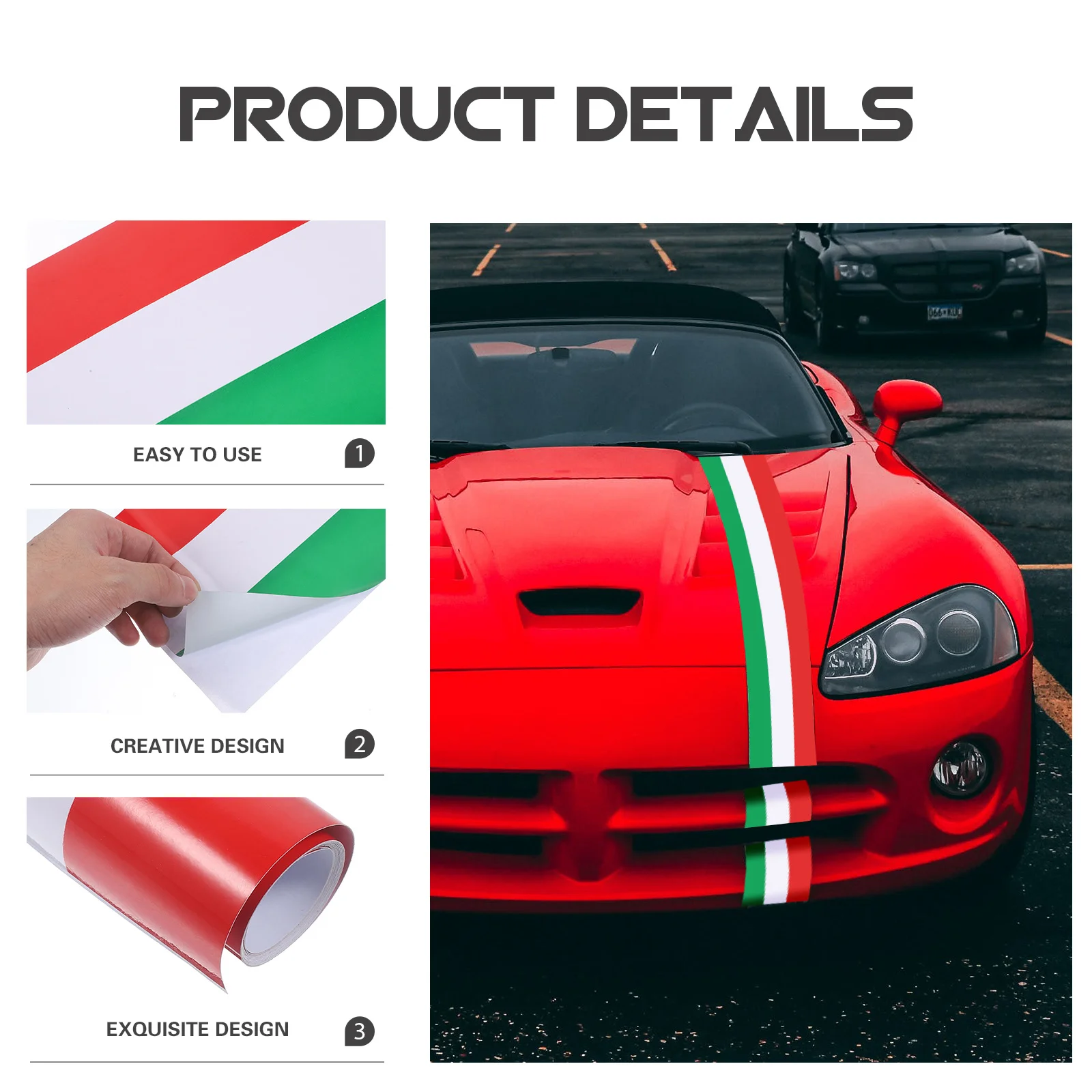 

1 Roll Car Waistline Strip Sticker Pvc Self-Adhesive Auto Body Decal Scratch Resistant Car Accessories For Vehicle Decoration