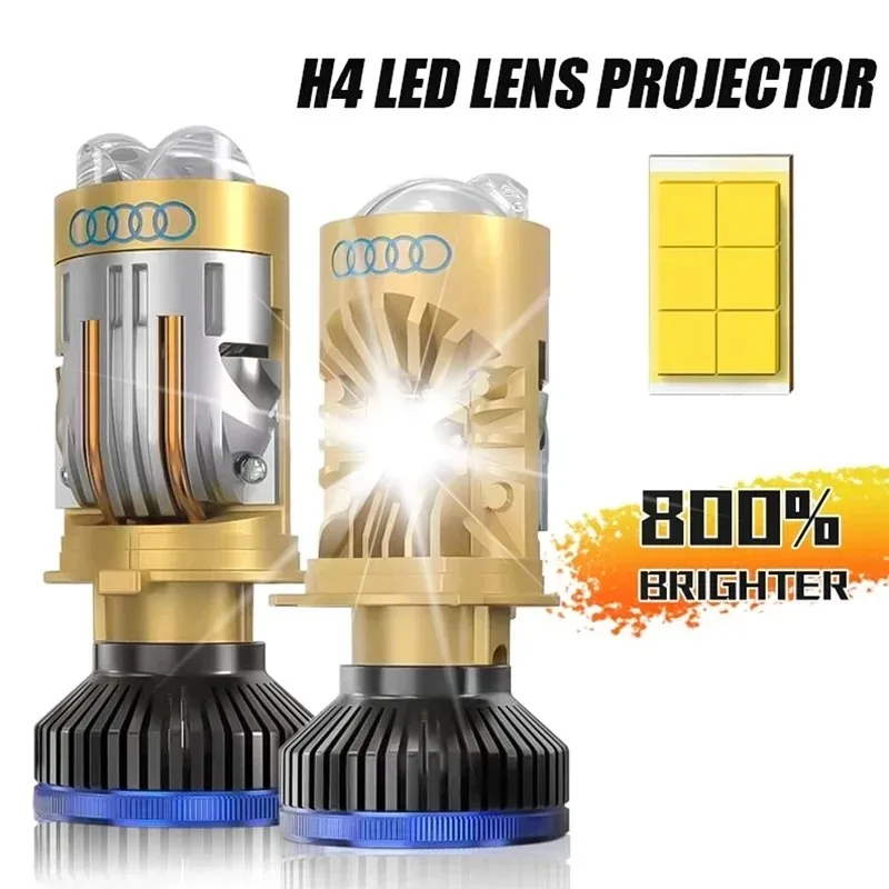 180W New T8PRO LED Headlight H4 LED Dual Projector Bi Beam Super Bright Front Lamp Motorcycle Car Upgrade Universal 12V 78900LM