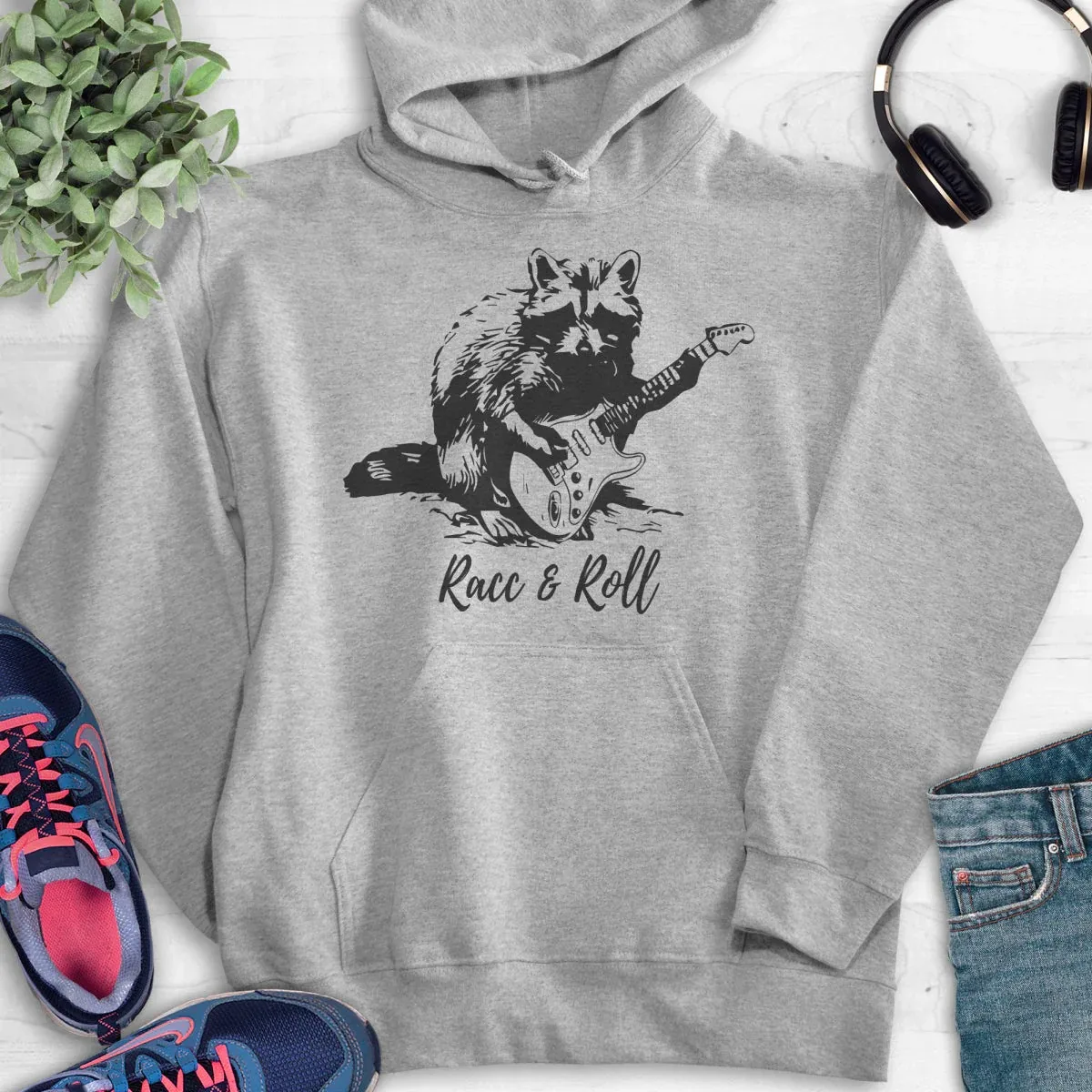 

Racc & Roll Hoodie Men's and Women's Long Sleeve Hooded Sweatshirt Pullover Tops Sportswear Men Clothing Streetwear