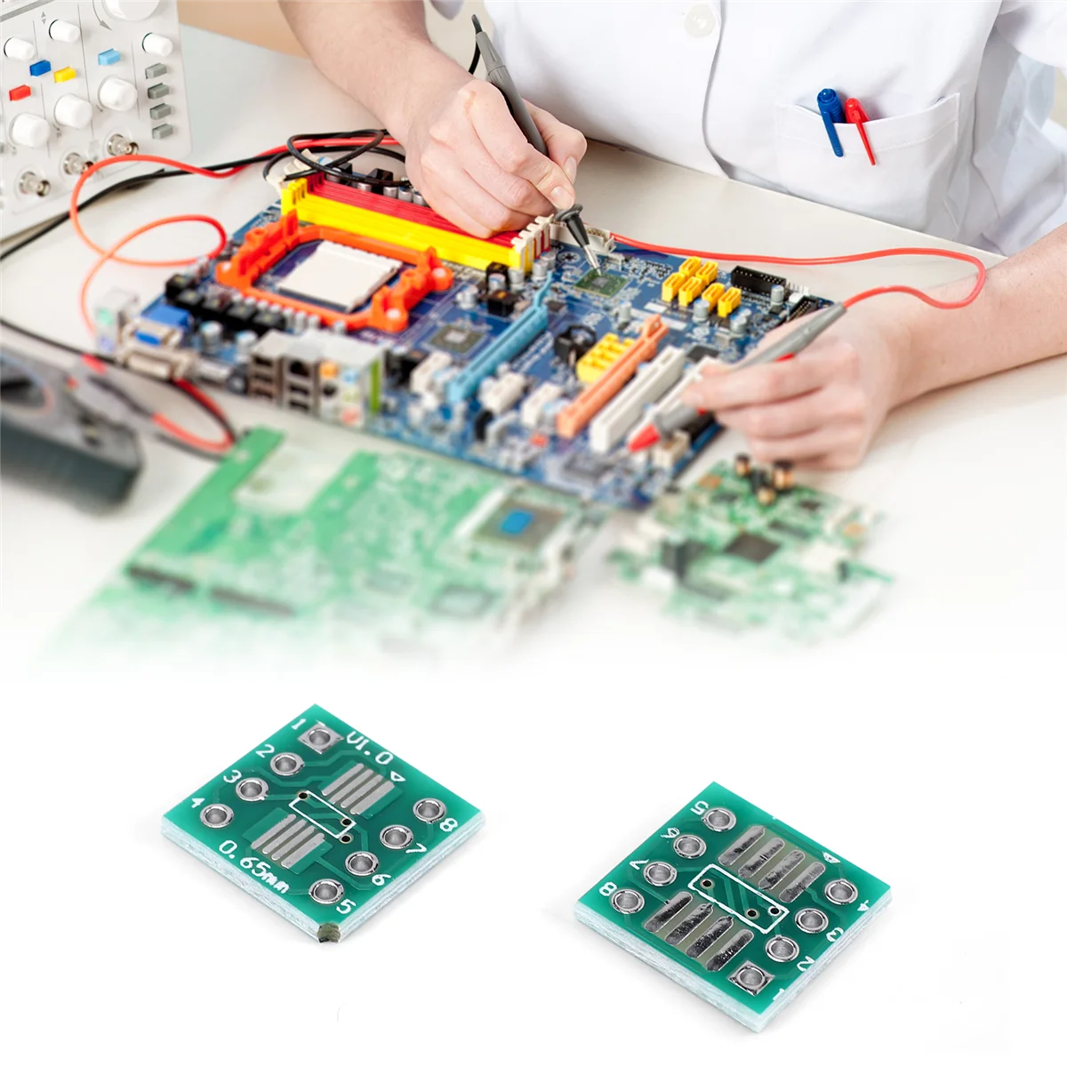 50-Pack SOP8 SSOP8 TSSOP8 SMD to DIP8 Adapters