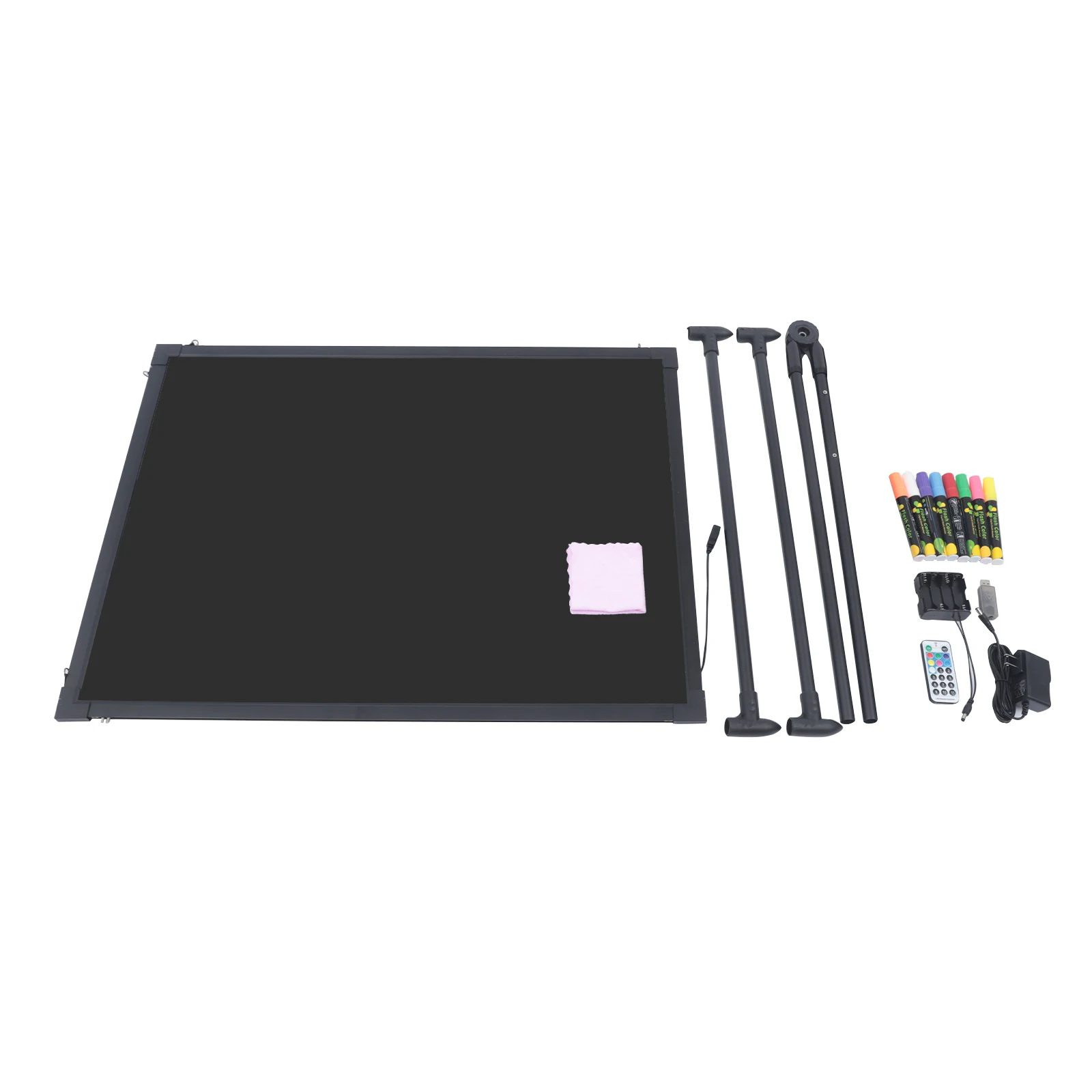 LED Message Board Self-Standing LED Signs, Menu Board with Adjustable Height, Aluminum Frame and High Brightness for Stores, Bar