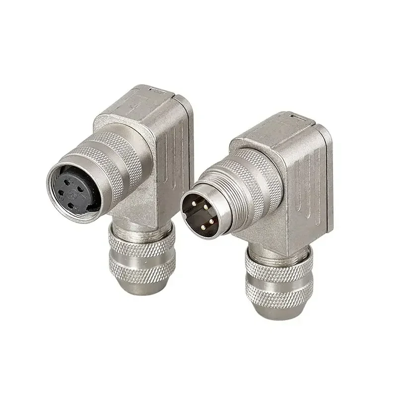 M16  Aviation Plug Elbow Connector 423 Series  4 5 6 7 8 12 14 Pin Waterproof IP68 Metal M16 Male Female Soldering Connectors