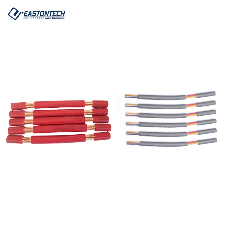 FACTORY Full Automatic Double Heads 0.5-25mm2 Electric Copper Cable Wire Cutting Stripping(Full&Middle) Twisting Machine EW-3025