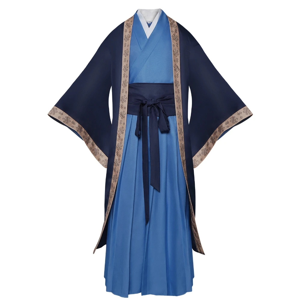Anime The Apothecary Diaries Jinshi Cosplay Costume Blue Robe Uniform Headwear Cos Convention Christmas Halloween Men Fullset