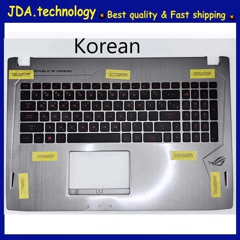 MEIARROW       New/Org For Asus GL502 GL502V GL502VS GL502VM FX60V ZX60VM palmrest Korea KR Keyboard upper cover Backligt Silver