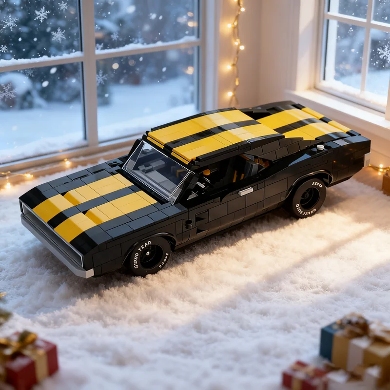 1660pcs MOC Dodge Charger Racecar Cars Model Building Blocks Assemble DIY Construction Festival Gift Idea Toy Creative Brick