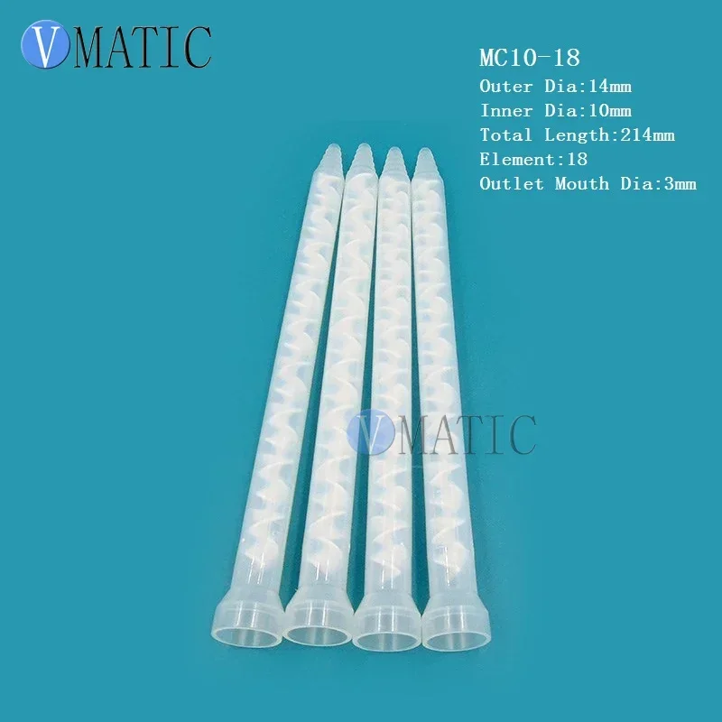 Free Shipping High Precision MC10-18 Dispensing Mixing Tube,Plastic Static Mixer Glue Dispensing Mixer Tip