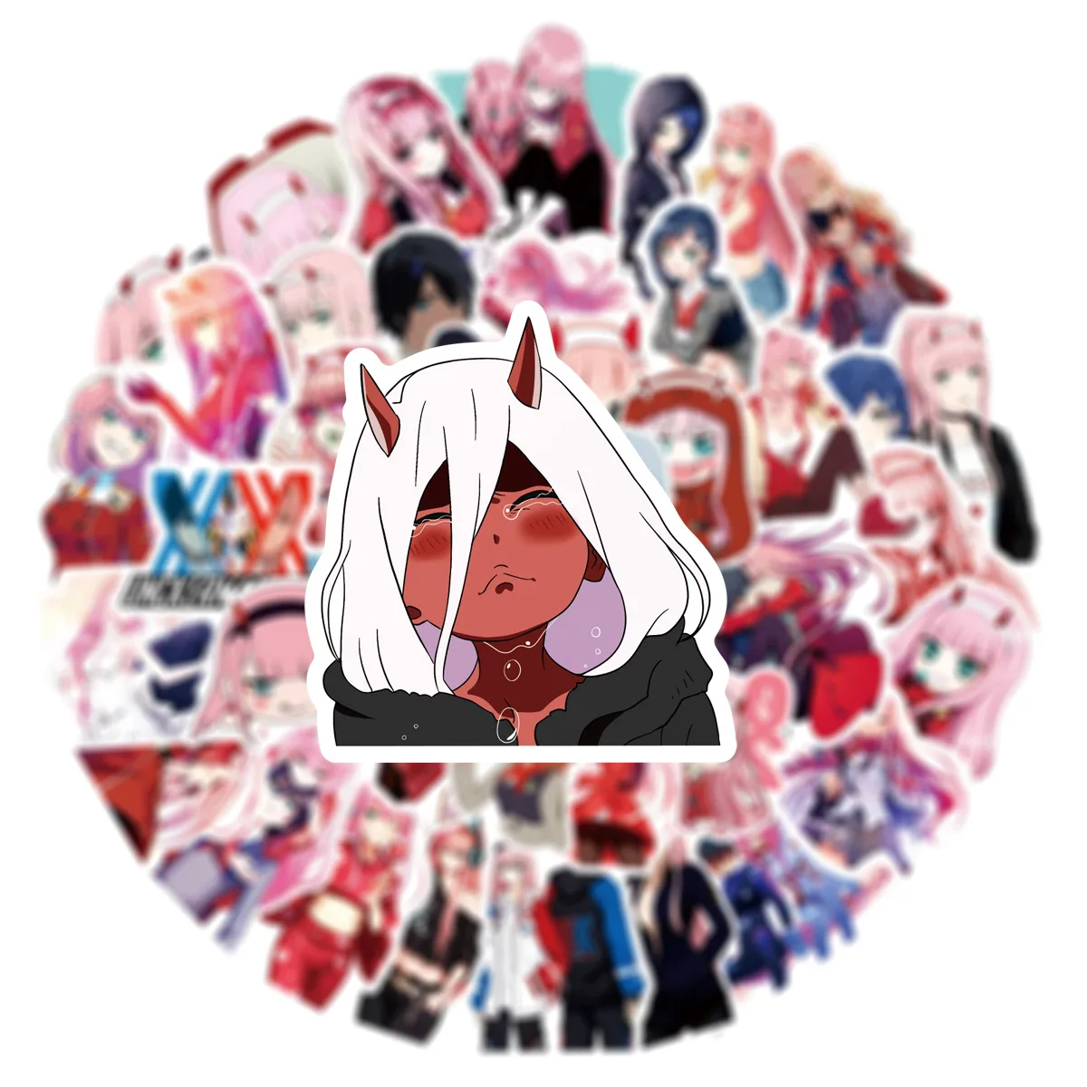 10/30/50 قطعة جديد أنيمي FranXX Ins الكتابة على الجدران ملصقات الزخرفية DIY بها بنفسك الغيتار الهاتف المحمول كوب ماء سكيت ملصقات مقاومة للماء #5