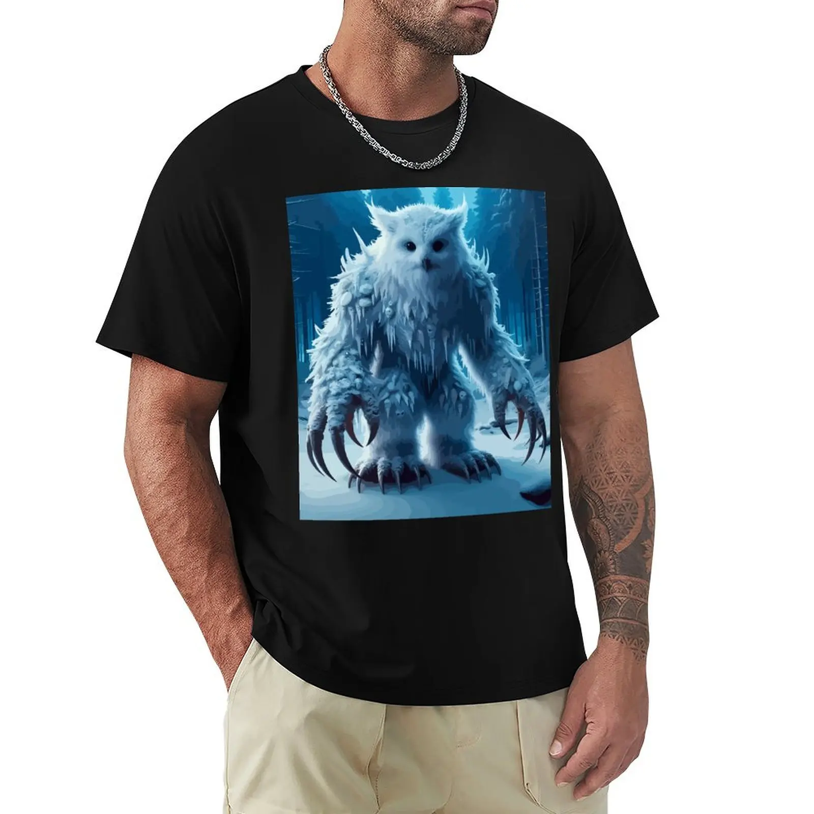 

Snowy Owlbear-Funny T-Shirt Casual Fashion Short Sleeve Cotton T-Shirt