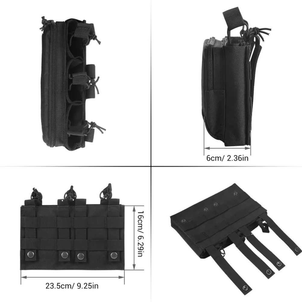 Triple Mag Pouch 5.56/.223 Tactical Magazine Pouch Molle Rifle Chargers Holder Admin Pouch EDC Organizer Detachable Molle Pouch view 6