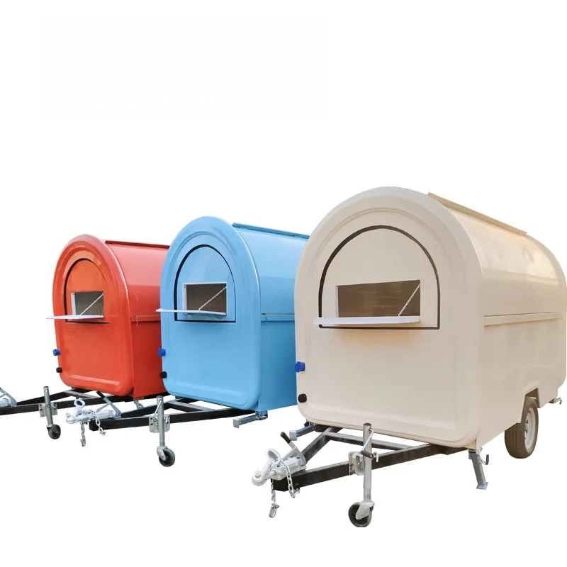 New Food Carts Modern Mobile Vending Cart With Ergonomic Design For Coffee Ice Cream Street Retail Business Customized