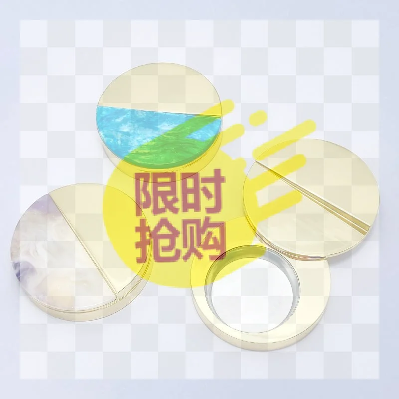【HBA】Zinc Alloy Solid Perfume Container Sliding Lid Balm Box Mini Refillable Metal Makeup Case