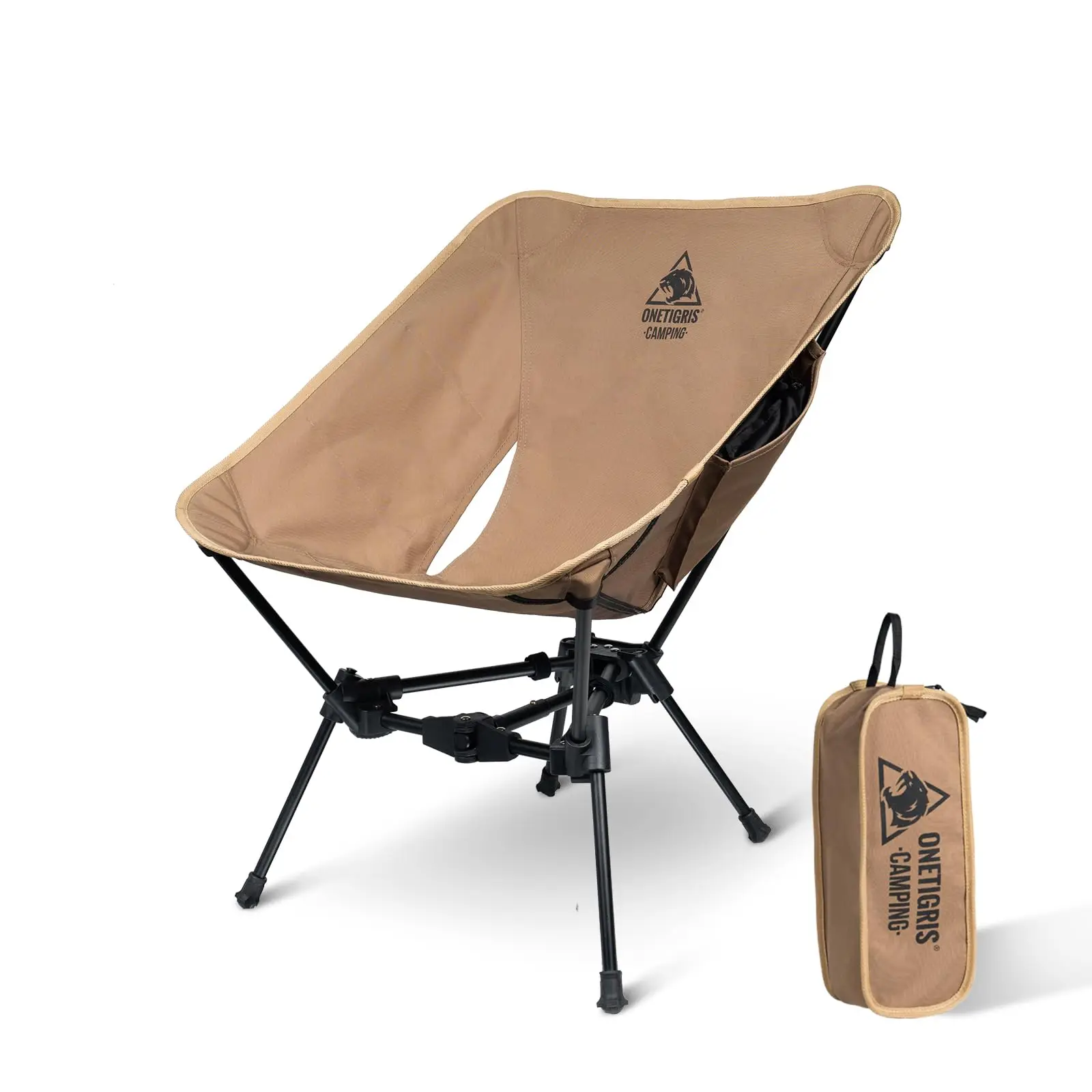 

Camping Chair, Lightweight Folding Backpacking Hiking Chair, Compact Portable 330 lbs Capacity