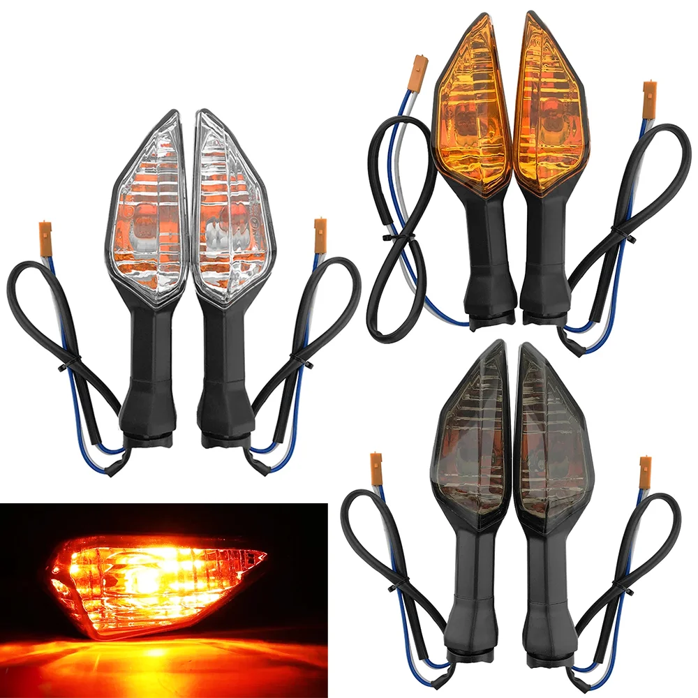 2 Pcs Motorcycle Turn Signals Lights For Kawasaki  ZX6R Z250 Z300 Z650 Z900 Z1000 Ninja 400 650 Versys 650 1000 Indicators Lamp
