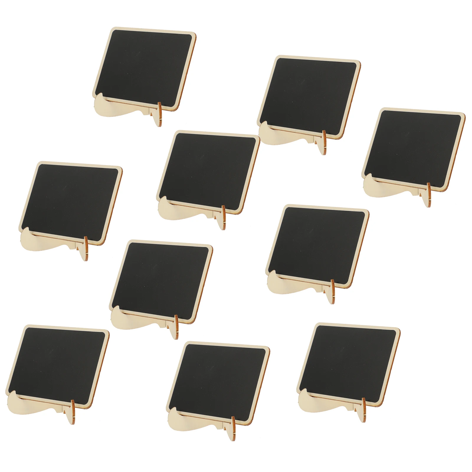 

10Pcs PVC Blackboard Set 10cm Mini Chalk Board Chalkboard Signs Erasable Labels for Home Office Wedding Decor Gifts