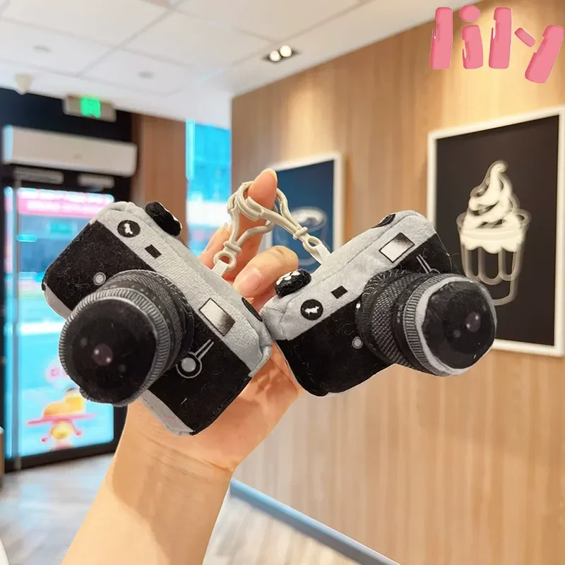 Plush Toys Cute DSLR Cameras Keychains Hanging Accessories Backpacks Plush Pendants Plush Toys Car Interior Decorations Gift
