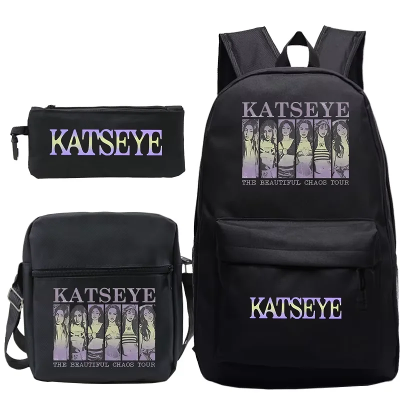 3pcs Girl Group Group Printed Children Backpack Set Boys Girls Schoolbag Students Lightweight Travel Rucksack Men Women Bags