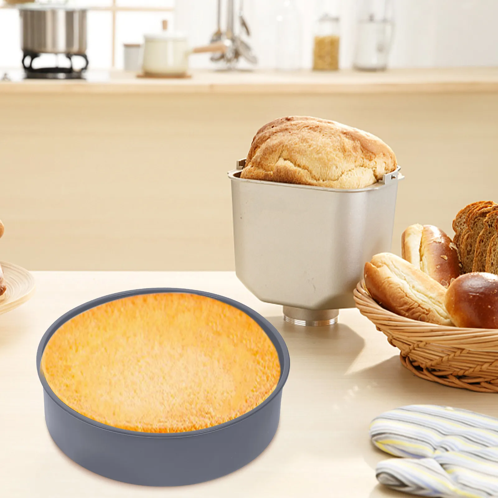 

Набор из 2 силиконовых форм для выпечки: круглые, антипригарные, гибкие, термостойкие, легко моющиеся, для чизкейков и маффинов