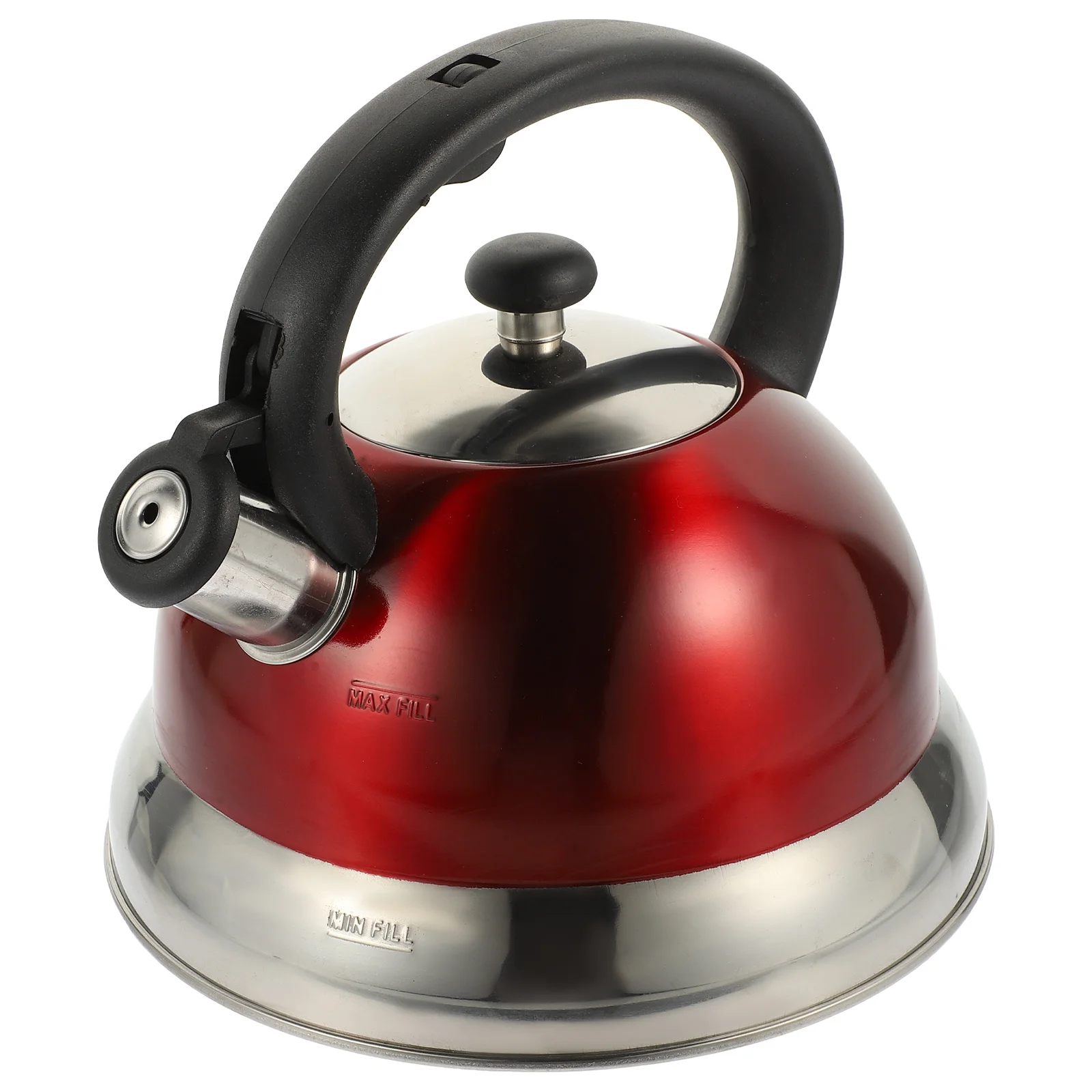 

1pcs Whistling Kettle Stainless Steel Boiling Pot Automatic Hooter Sound Heating Portable Lightweight Spherical Water Kettle